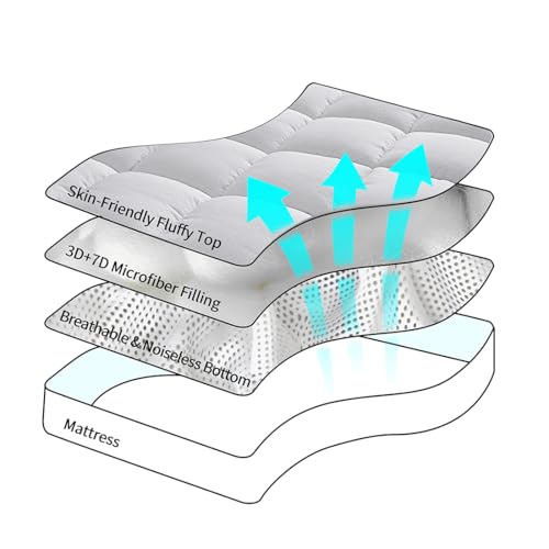 Queen Size Quilted Mattress Pad Cover - Deep Pocket, Ultra Soft