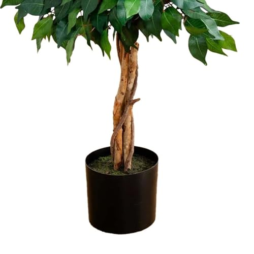 4 ft Artificial Triple Trunk Ficus Tree - Lifelike Faux Plant