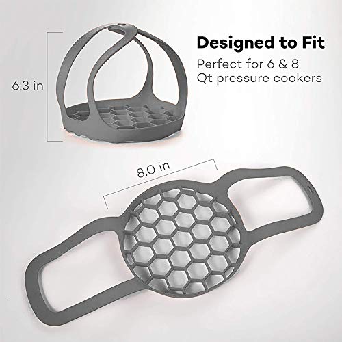 Silicone Pressure Cooker Sling for 6 Qt and 8 Qt Pots - Heat-Resistant Lifter