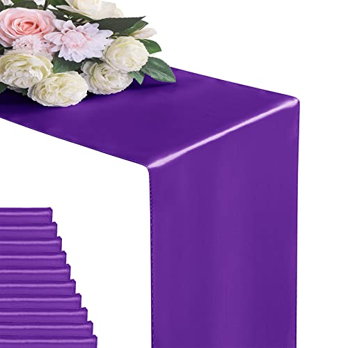 6-Pack Satin Table Runners 12 x 108 Inches for Weddings and Parties