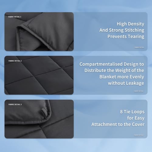 Topcee 20lbs Weighted Blanket 60"x80" Queen - All-Season Cooling Microfiber