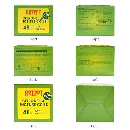 Citronella Incense Coils with Holders - 48 Pack for Outdoor & Indoor Use