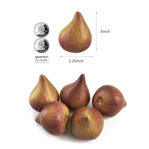 6pcs Artificial Fig Fruits - Lifelike Decorative Props for Home