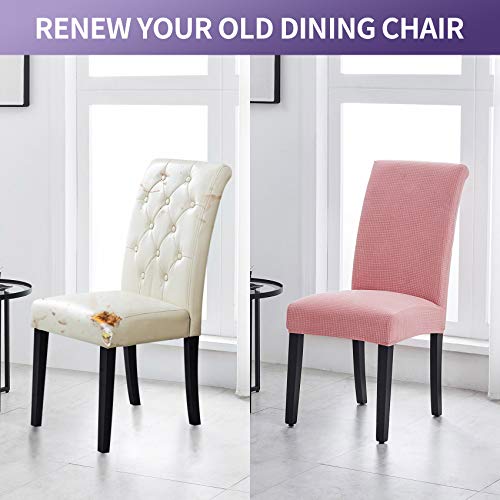 Stretch Dining Chair Covers Set of 4 - Washable Slipcovers for Home