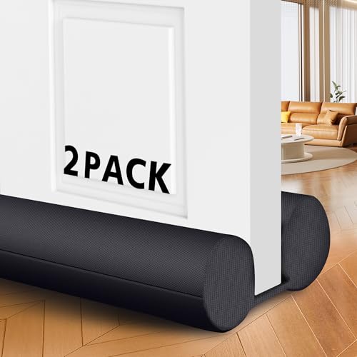 Under Door Draft Stopper 2-Pack - Adjustable 30"-36" Dual-Sided Gap Filler