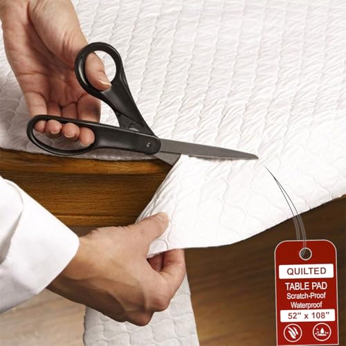 Quilted Table Protector Pad 52x108 - Waterproof & Scratch-Resistant Cover