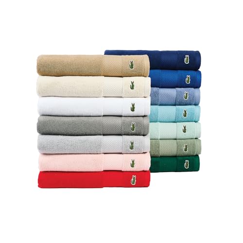 Lacoste Heritage Supima Cotton Bath Towel Aloe 30" x 54"