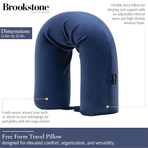 Flexible Memory Foam Travel Pillow - Adjustable Neck & Back Support