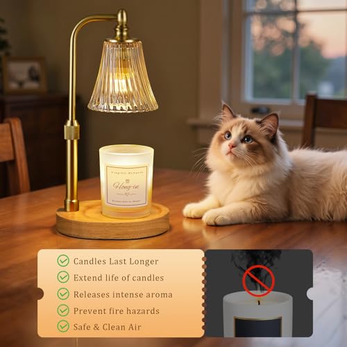 Adjustable Candle Warmer Lamp with Timer & Dimming Function