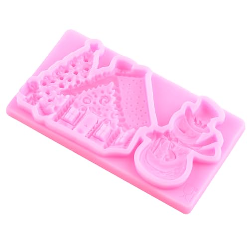 ZiXiang Style D Christmas Silicone Molds Set of 4 – Santa, Snowman & Tree Fondant