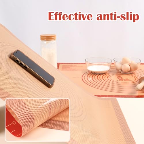Extra Large Non-Stick Silicone Pastry Mat with Measurements 28x20 Inch
