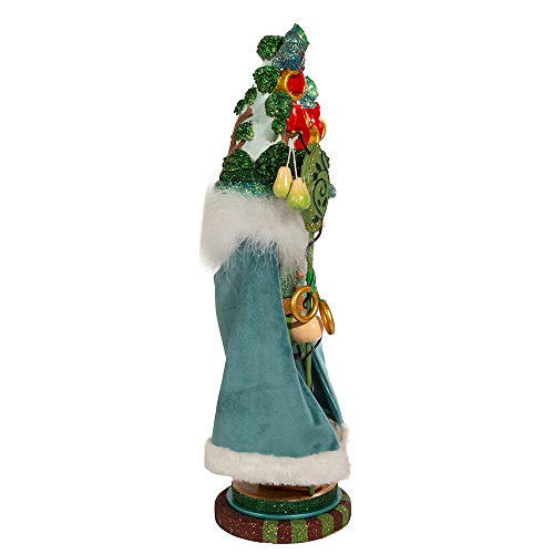 17.5-Inch Five Golden Rings Wooden Nutcracker Christmas Decor