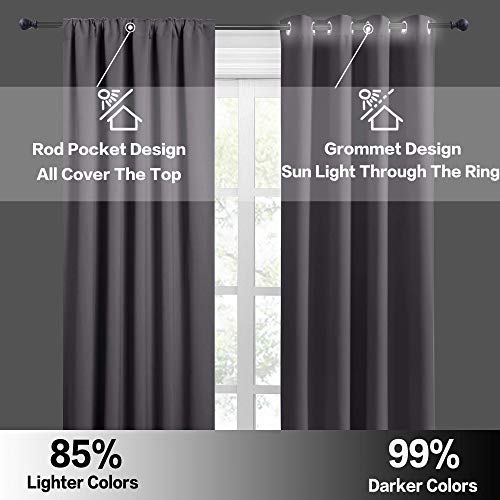 Short Thermal Blackout Curtains for Small Windows - 42 x 36 (2 Panels)