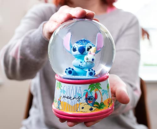 Stitch Light-Up Snow Globe 6-Inch Decorative Glitter Display Keepsake