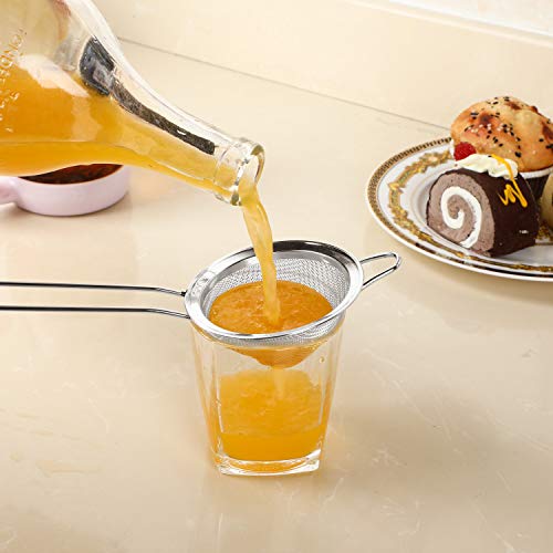 Patelai 3.3 Inch Fine Mesh Cocktail & Tea Strainer - 3 Pack