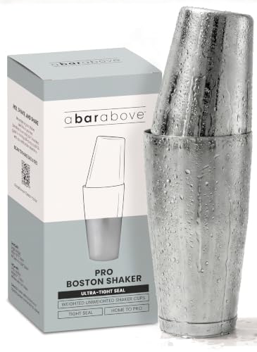Stainless Steel Boston Cocktail Shaker Set 18 Oz Weighted & Unweighted Bar Tool