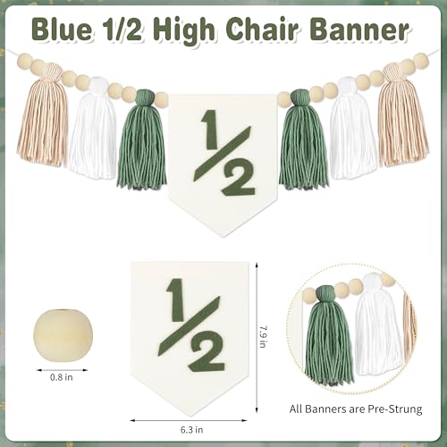 1/2 Birthday Boy Decorations Kit - Half Way to One Banner & High Chair Decor