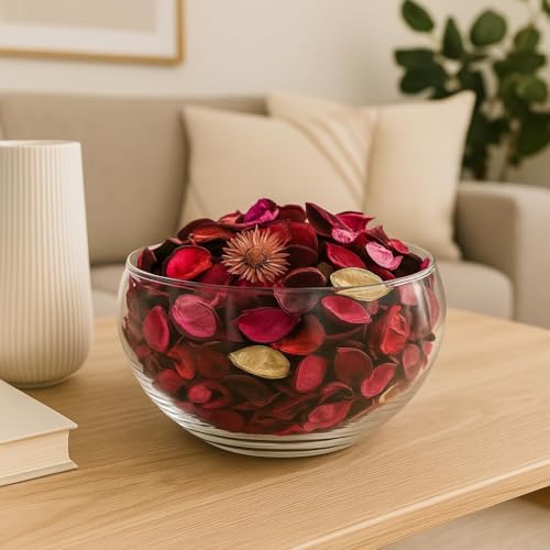 Natural Dried Rose Potpourri 4-Pack Set – Decorative Vase & Bowl Filler