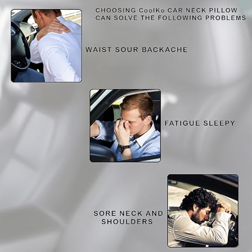 Ergonomic Neck Pillow Support for Car Headrests - Memory Foam