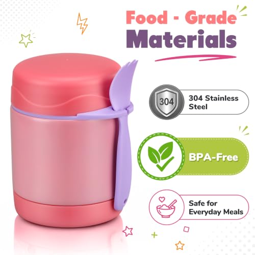 10oz Insulated Food Jar for Hot Food, Leak Proof Stainless Steel Soup Thermo