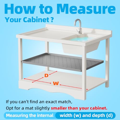 Winisok Waterproof Under Sink Mat 34" x 22" Silicone Cabinet Protector
