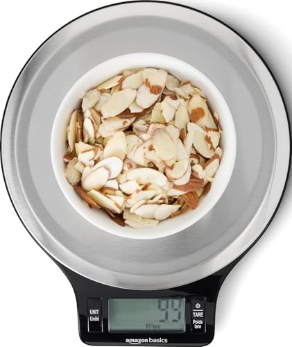 Digital Kitchen Food Scale with Stainless Steel Platform & LCD Display, 11lb