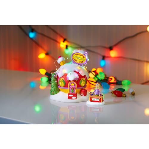 Department 56 Grinch Village Who-Lectric Light Repair Lit Building, 7-Inch