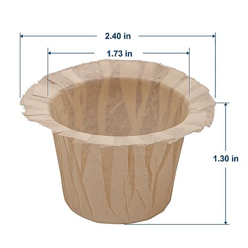 Unbleached Disposable Paper Coffee Filters for Reusable Pods - 100 Pack