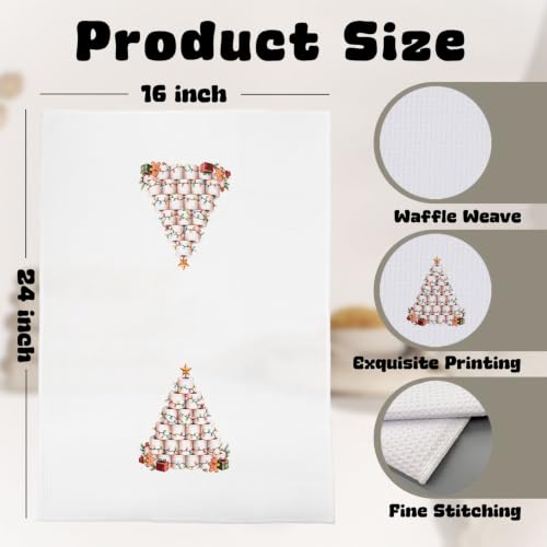 RKQIEG Funny Christmas Hand Towels for Bathroom - Christmas Bathroom Decor