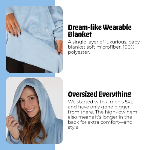 Lightweight Wearable Blanket Hoodie - Comfortable Oversized Loungewear