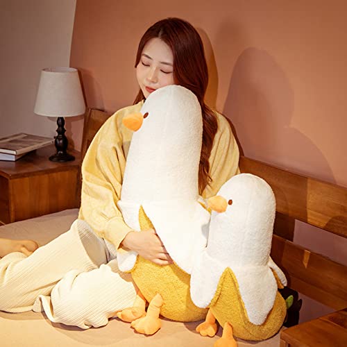 Banana Duck Plush Toy 12-Inch Soft Stuffed Animal Hugging Pillow