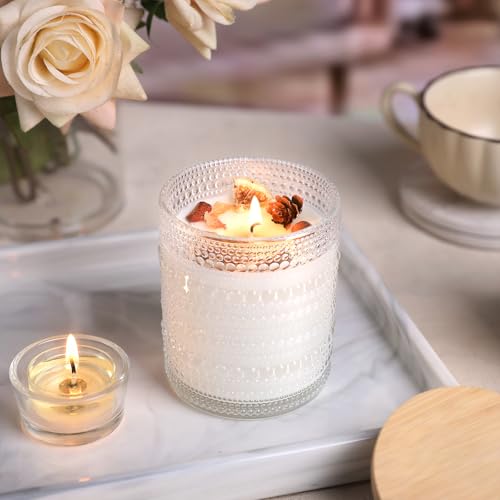 12-Pack 10 oz Thick Glass Candle Jars with Airtight Lids