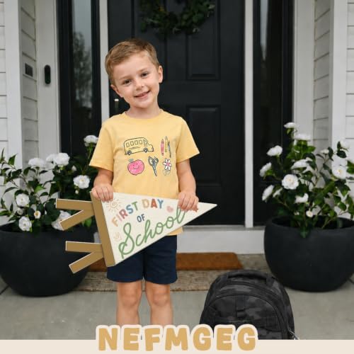 First Day of School Felt Pennant Flag - Boho Back to School Photo Prop