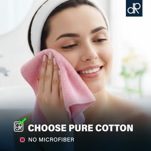 DecorRack 10 Pack 100% Cotton Wash Cloth, Luxurious Soft, 12 x inch