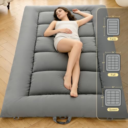 Foldable Japanese Floor Mattress - Twin Size Memory Foam Futon for Guests