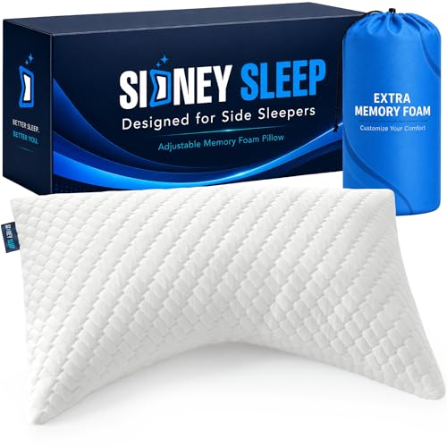 Sidney Sleep Adjustable Curved Memory Foam Pillow for Neck Support - Queen