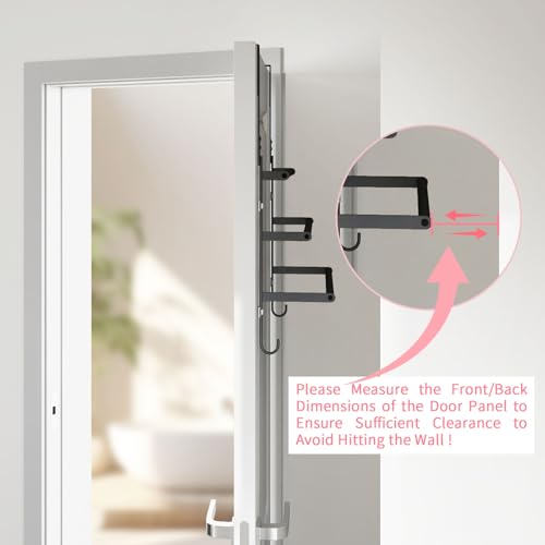 3-Tier Over-the-Door Towel Rack, Stainless Steel Bathroom Towel Bar