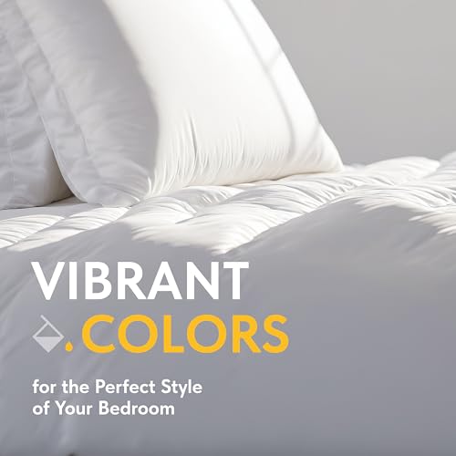 Queen Duvet Cover Set - Soft Microfiber Bedding with Zipper, White