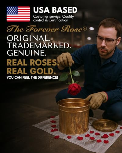 24K Gold Dipped Real Rose with Glass Vase and Gift Box