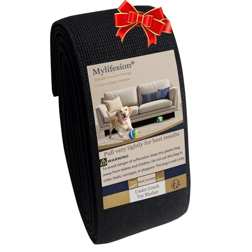Under Couch Toy Blocker - 123" x 3" Furniture Gap Bumper & Pet Barrier