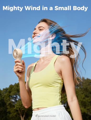 Aecooly Mighty Portable Handheld Fan USB Rechargeable Mini Personal Fan