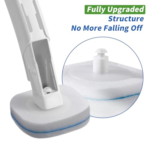 oshang Disposable Toilet Brush with Holder and 14 Refills