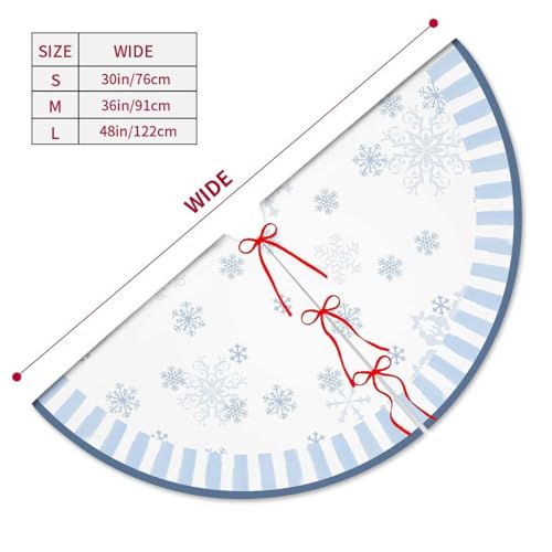 BULINGLY Christmas Tree Skirt 36in Blue Snowman Decorations for Christmas Tree - Holiday Decor