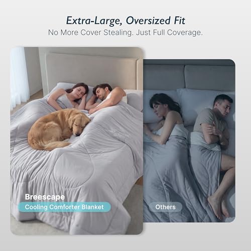 Cooling Comforter Blanket - Breathable Lightweight Summer Bedding, King Size