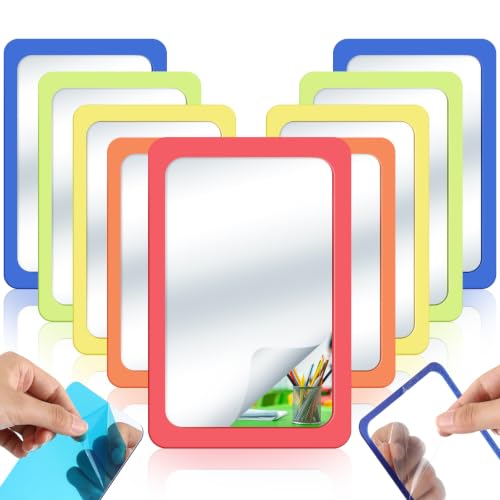 10-Pack 6x4 Inch Shatterproof Acrylic Mirrors for Kids and Classrooms