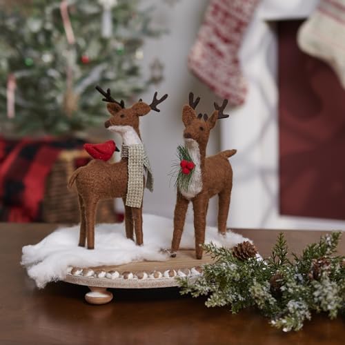 Primitives by Kathy Cardinal & Deer Christmas Critter Set - Felt Seasonal Decor