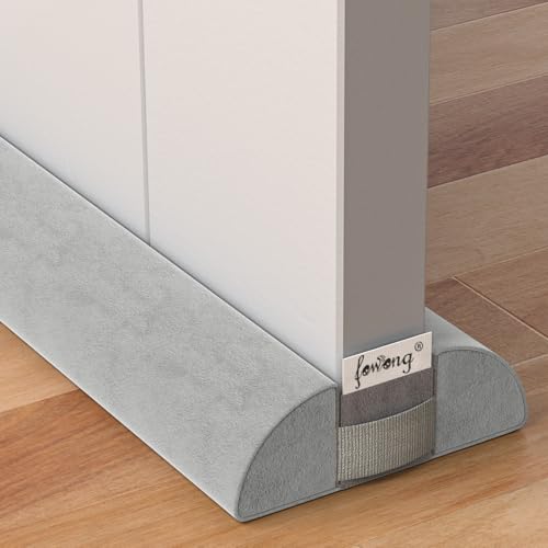Adjustable Under Door Draft Stopper 30-36 Inch - Triangle Gap Seal, Grey