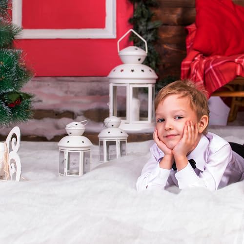 3x8ft Thick Fluffy Artificial Snow Blanket for Christmas Village Decor