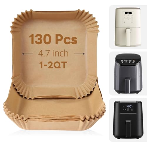 130 Pcs Disposable Air Fryer Liners for 1-3 Quart Mini Fryers