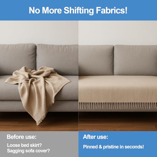 50 Clear Twist Pins for Secure Bed Skirts & Upholstery